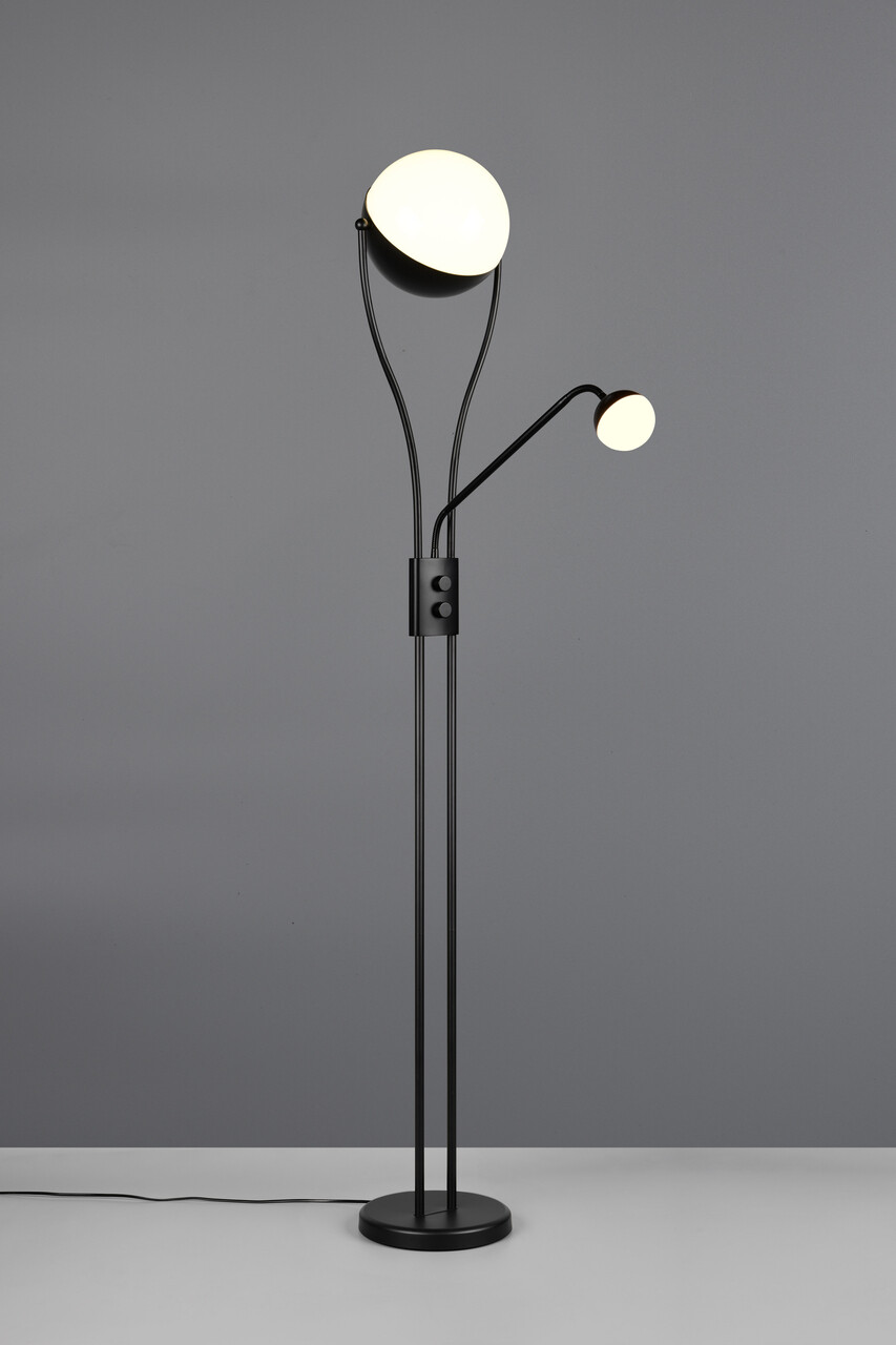 Lampadar Chris, TRIO, 30x180 cm, 18W / 3.8W, 2x SMD, metal, negru mat - imagine 5